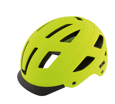 WAG CITY HELMET WITH LIGHT FLUO YELLOW M (55-58)