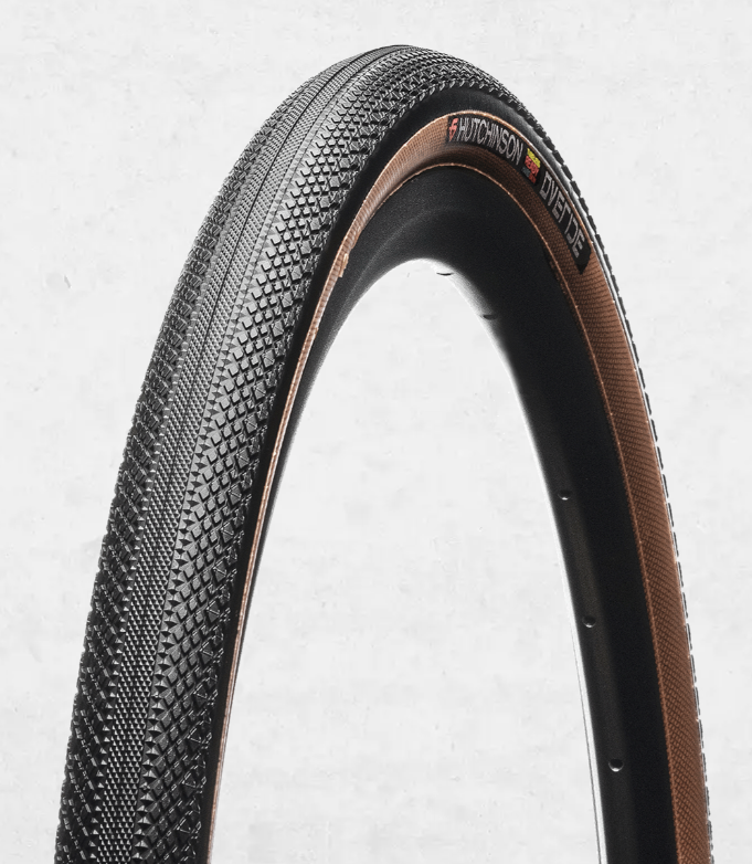 **HUTCHINSON OVERIDE TUBE TYPE TYRE 700x38 TAN WALL