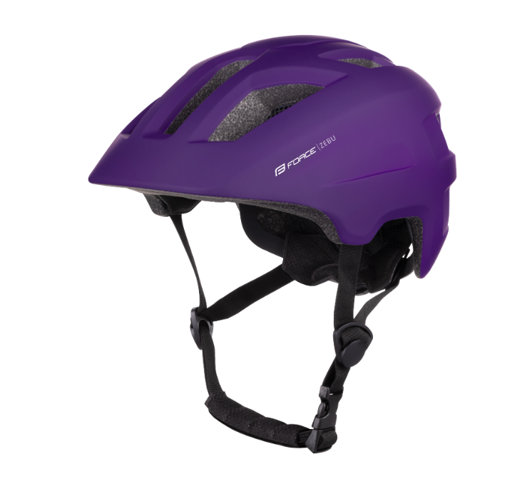 FORCE ZEBU HELMET WITH LIGHT ( 51-56) PURPLE