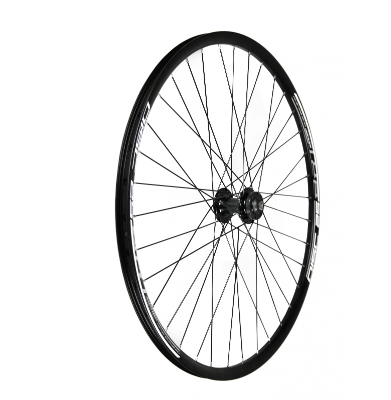 26" FRONT 6 BOLT DISC QR  WHEEL  BLACK