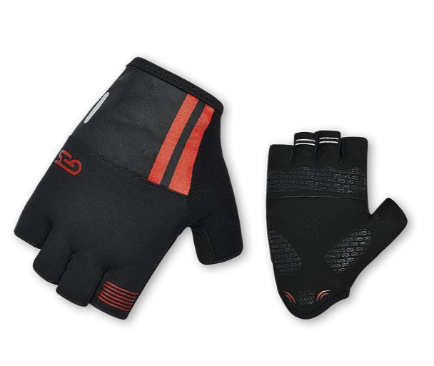 GESS COURSE MITTS XL, BLACK/RED