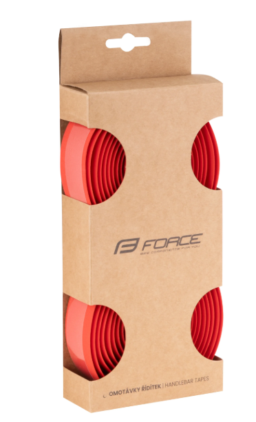 FORCE EVA HANDLEBAR TAPE &amp; PLUGS RED