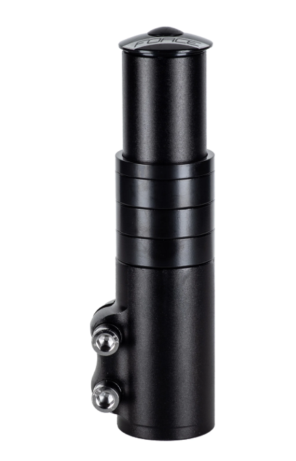 FORCE STEM RISER,  FORK ADAPTER 1 1/8'' BLK 132mm