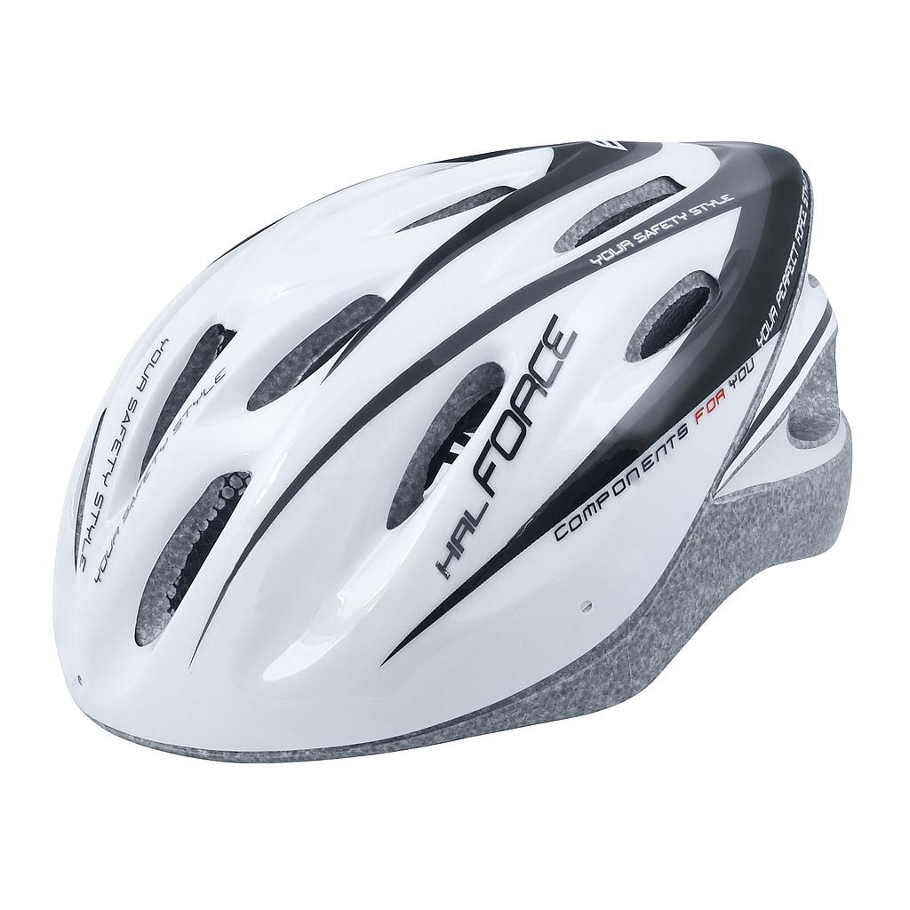 FORCE HAL HELMET, WHITE-BLACK S - M